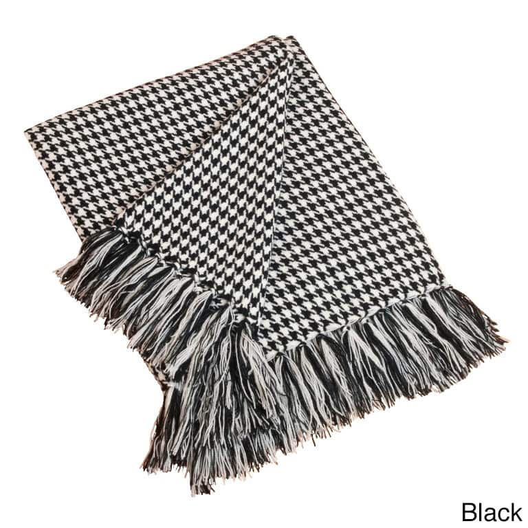 Houndstooth Design Throw Blanket