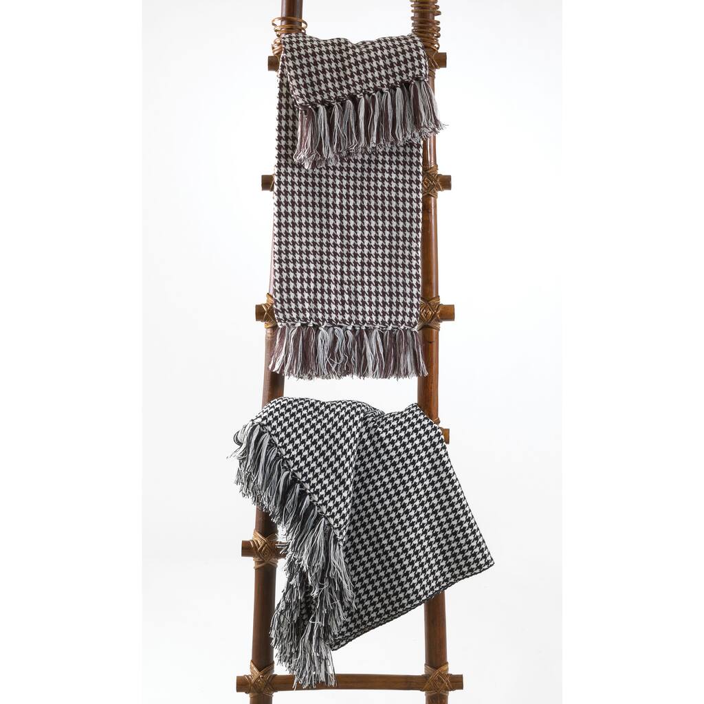 Houndstooth Design Throw Blanket