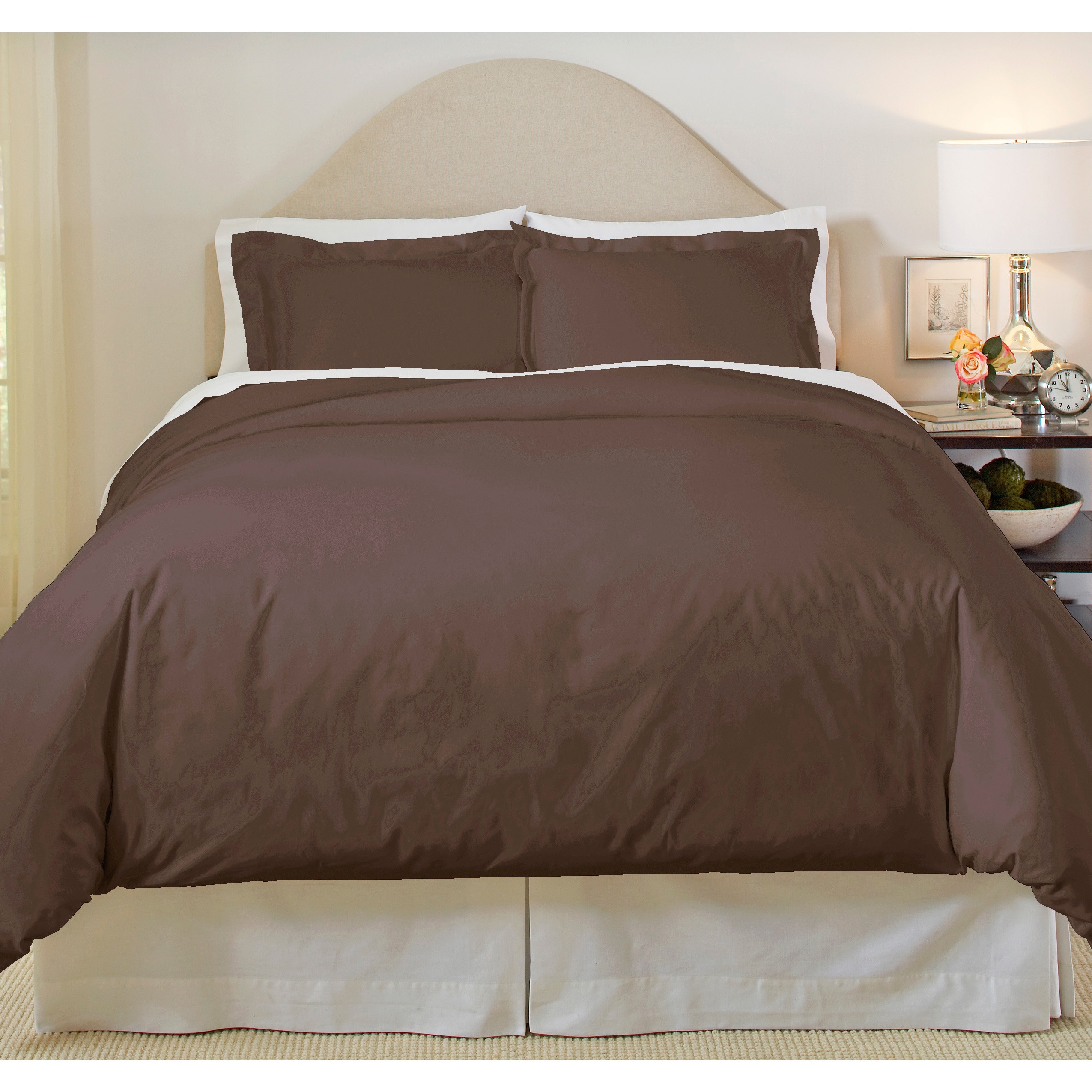 Pointehaven 500 Thread Count Cotton 3-piece Duvet Cover ...