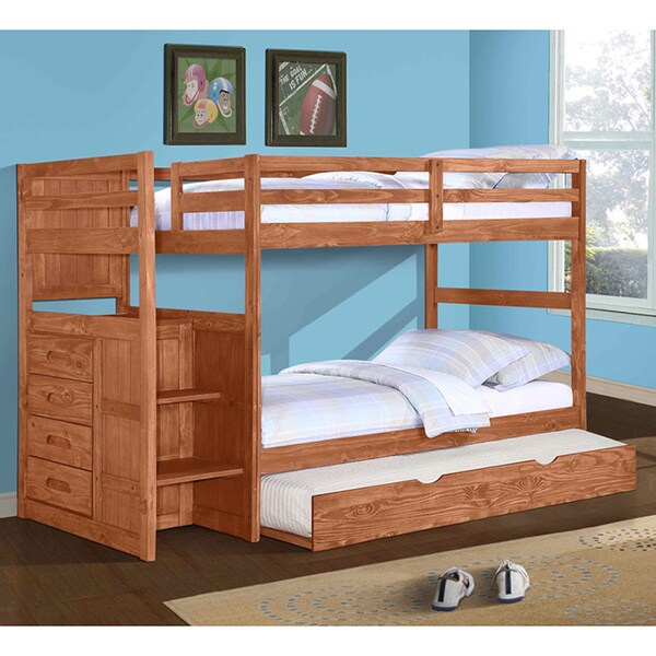 Shop Donco Kids Cinnamon Ranch Stairway Bunkbed - Free Shipping Today ...