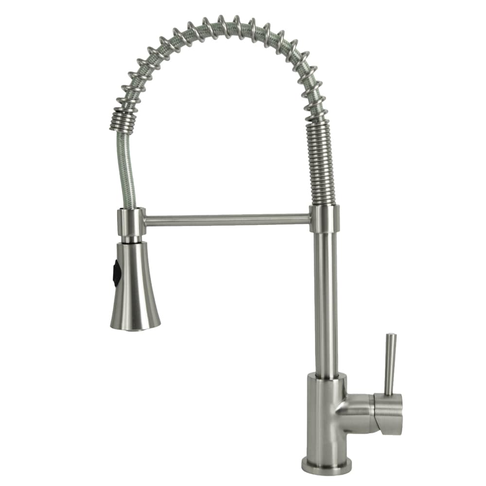 Shop Residential Coil Spring Brushed Nickel Kitchen Faucet