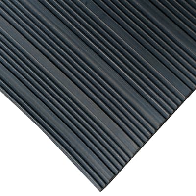 Rubber-Cal "Composite-Rib" Corrugated Rubber Floor Mat - 36 x 180