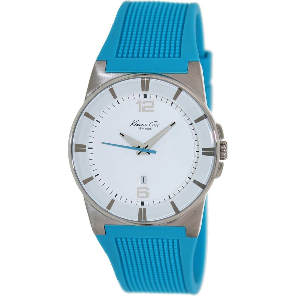 Kenneth Cole Women's White Dial Blue Silicone Analog Quartz Watch