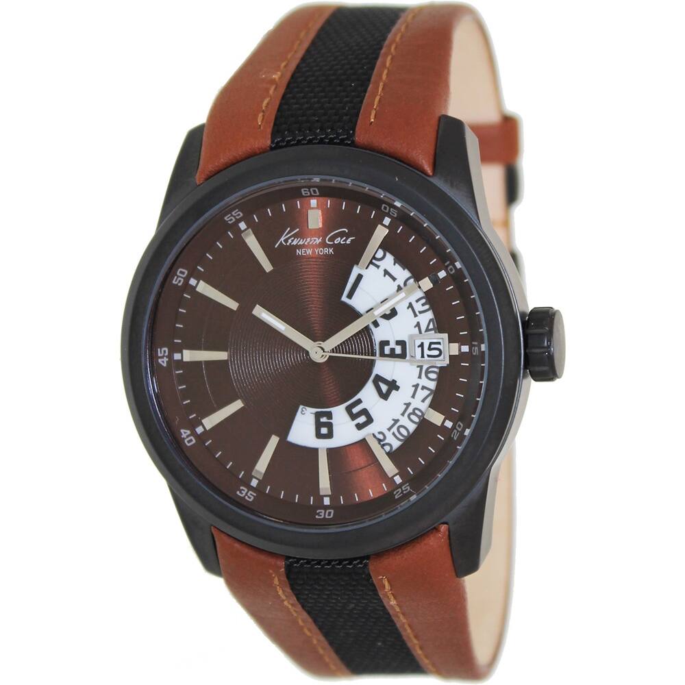 Kenneth Cole Men's Two-tone Leather Brown Dial Quartz Watch