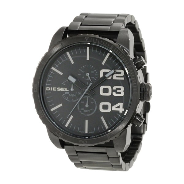 Shop Diesel Men's Black Stainless Steel Black Dial Quartz ...