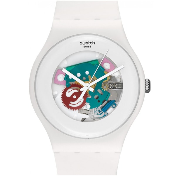 Shop Swatch Women's Originals White Plastic Quartz Watch with White
