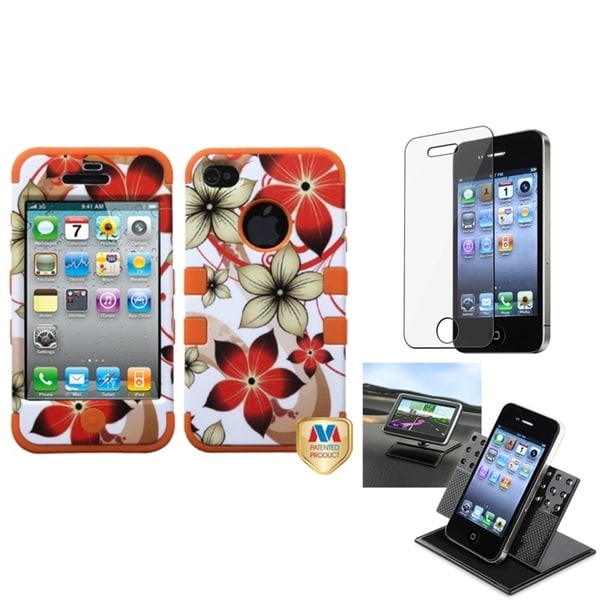 BasAcc Car Dashboard Holder/ TUFF Hybrid Case for Apple iPhone 4/ 4S BasAcc Cases & Holders