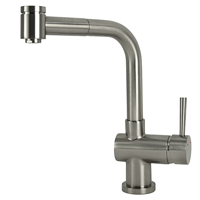 Shop Modern Industrial Brushed Nickel Kitchen Pull Out Faucet