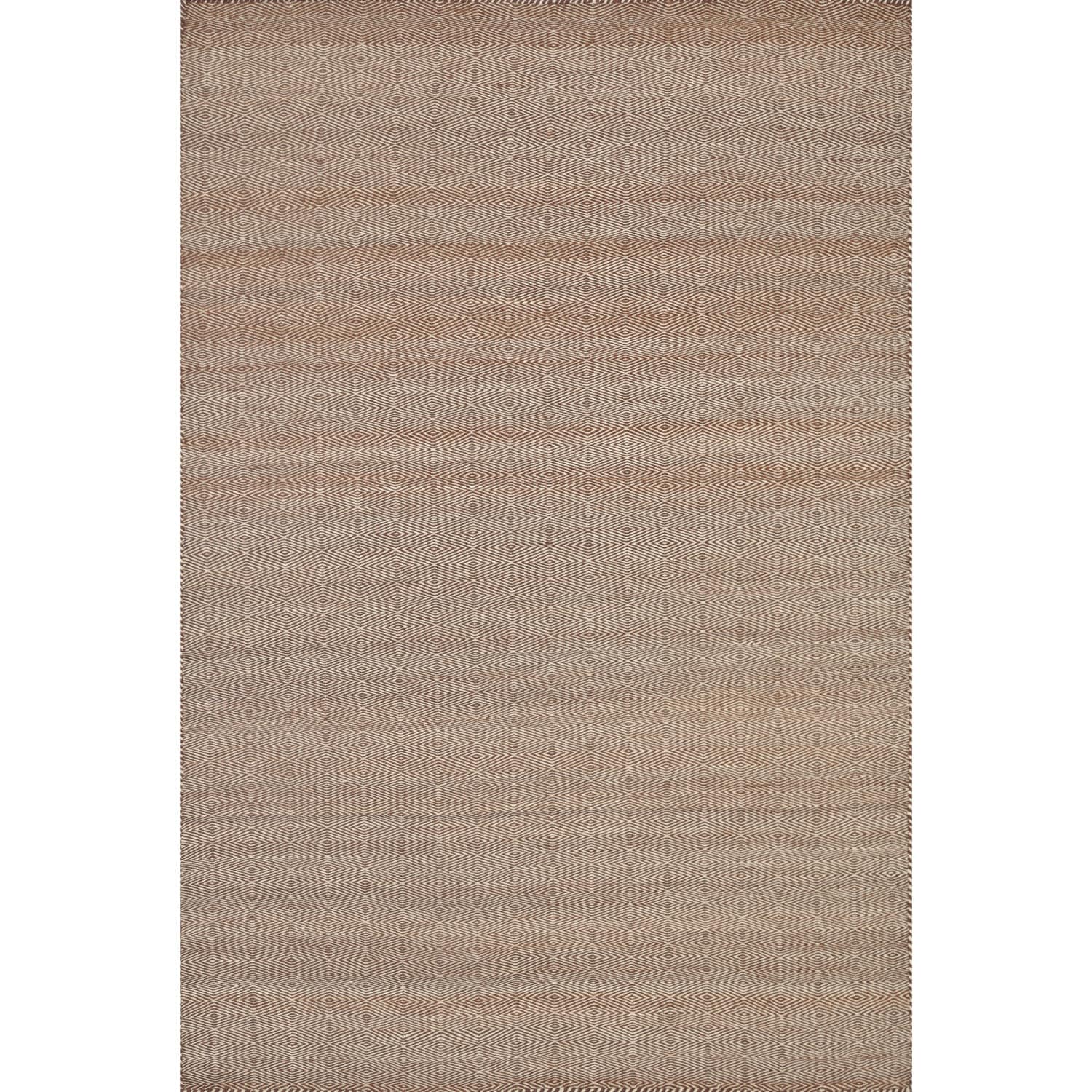 Hand woven Poplin Rust Wool/ Cotton Rug (710 X 11)