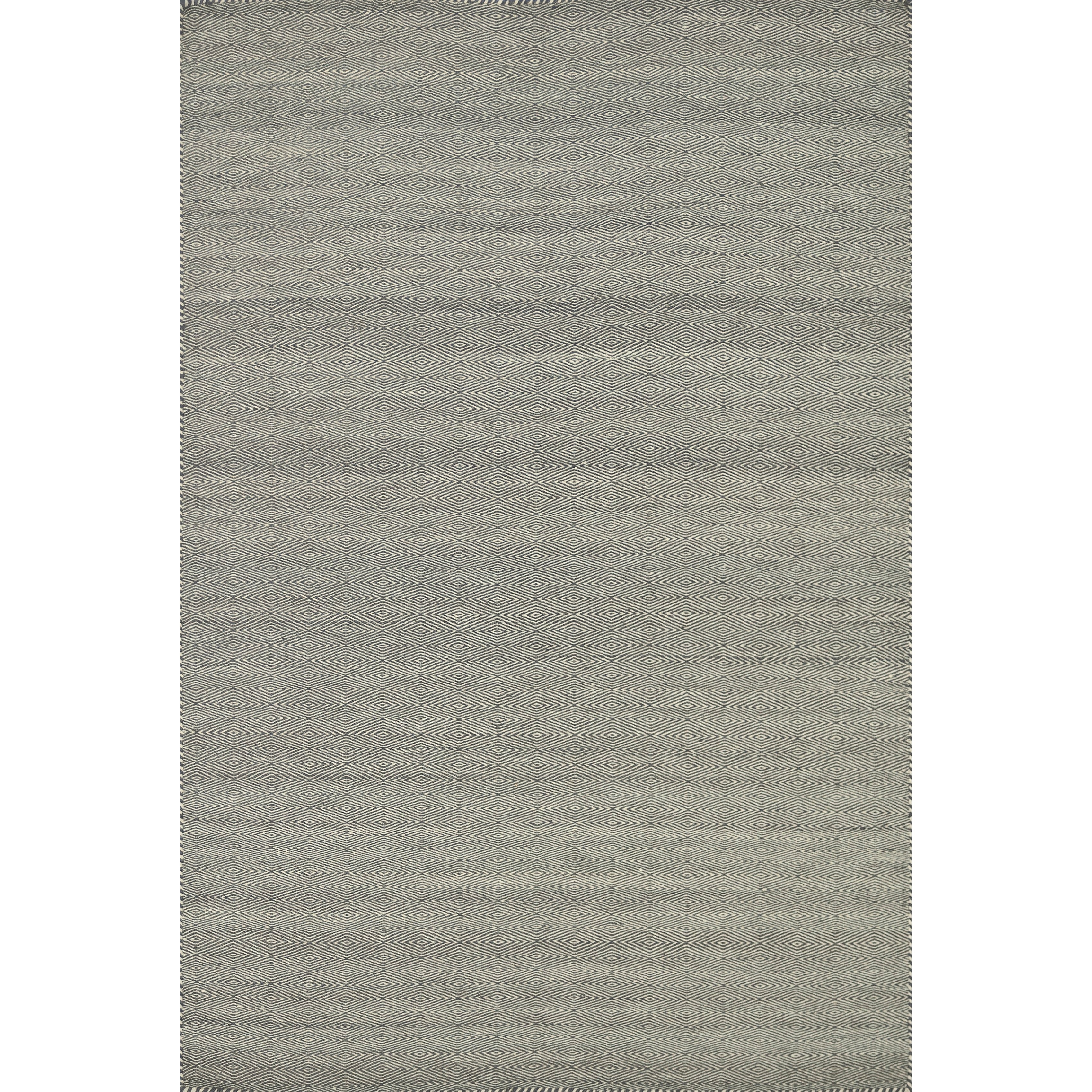 Hand woven Poplin Smoke Wool/ Cotton Rug (36 X 56)