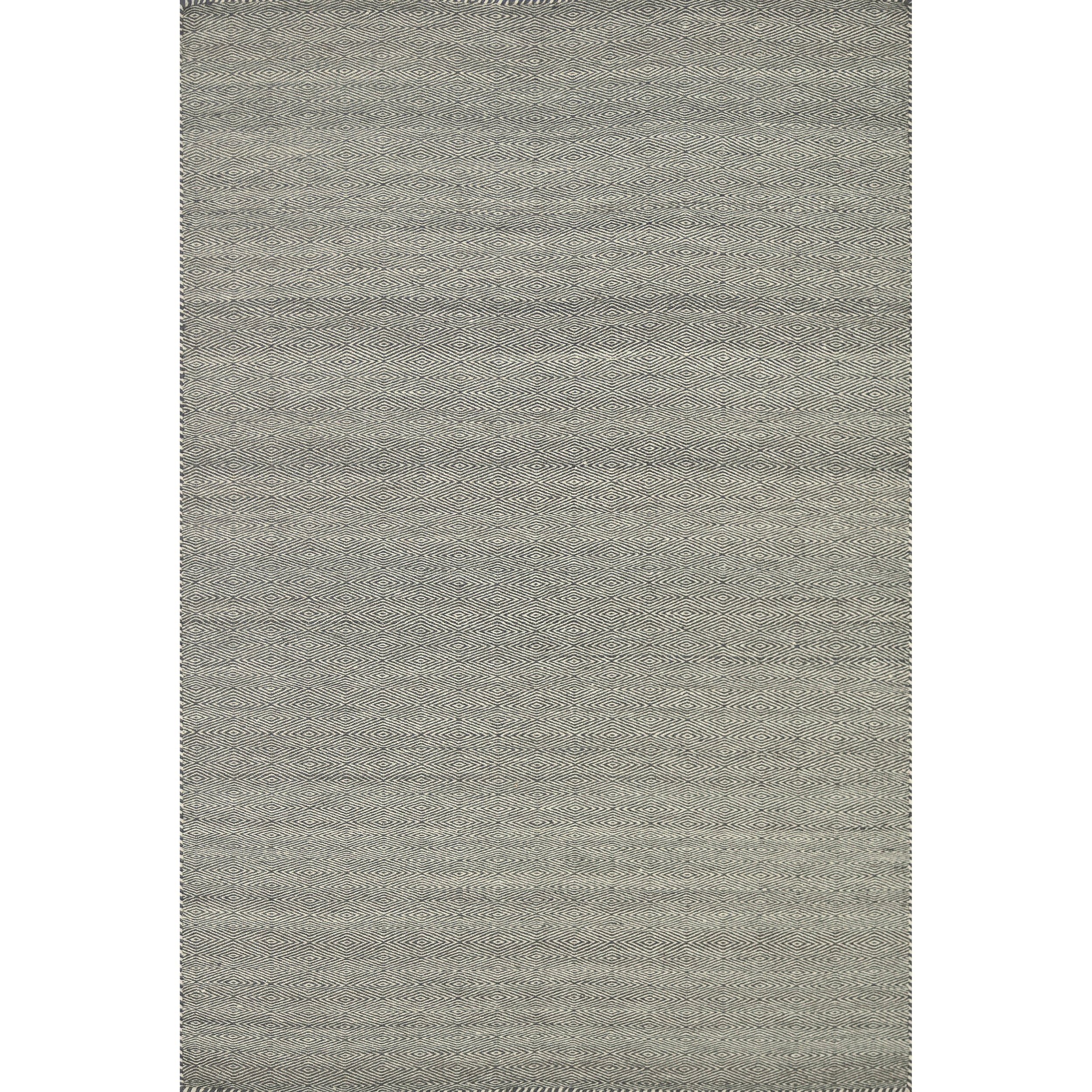 Hand woven Poplin Smoke Wool/ Cotton Rug (50 X 76)