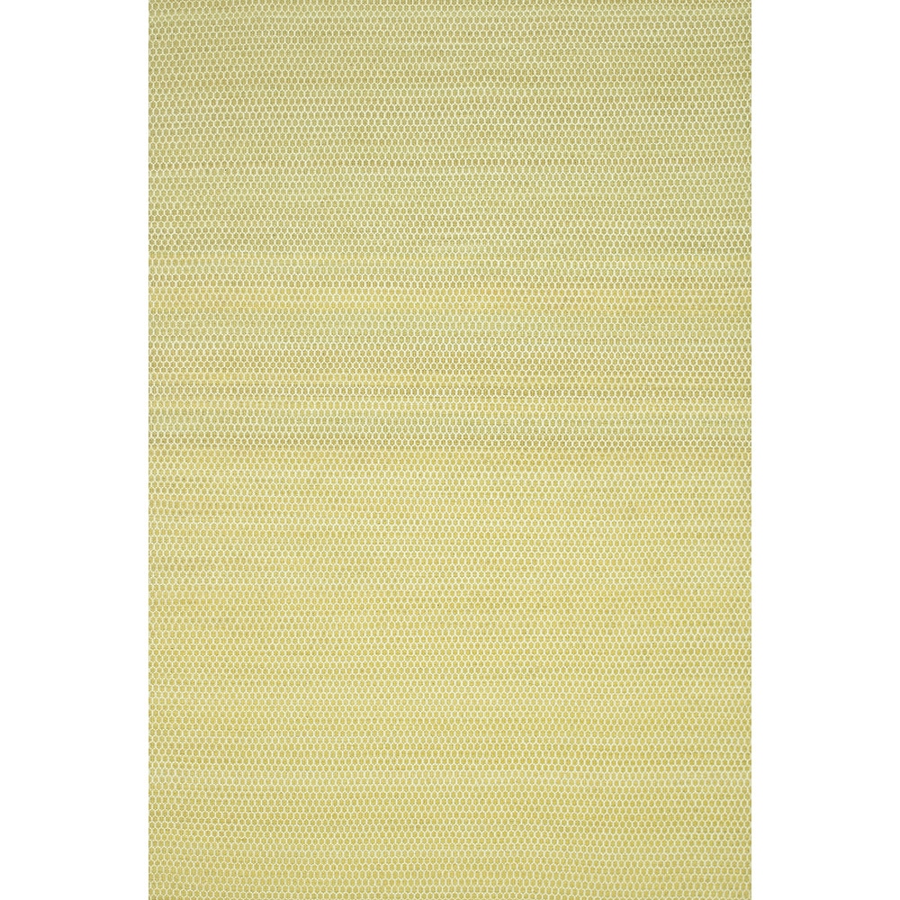 Hand woven Poplin Citron Wool/ Cotton Rug (710 X 11)