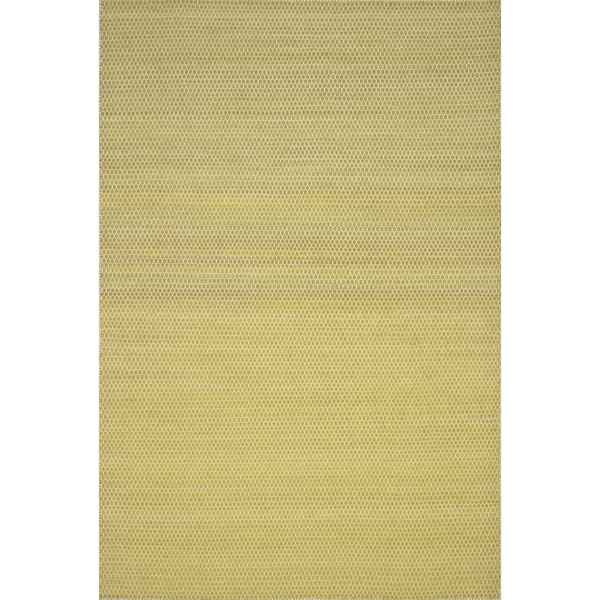 Hand woven Poplin Citron Wool/ Cotton Rug (23 X 39)