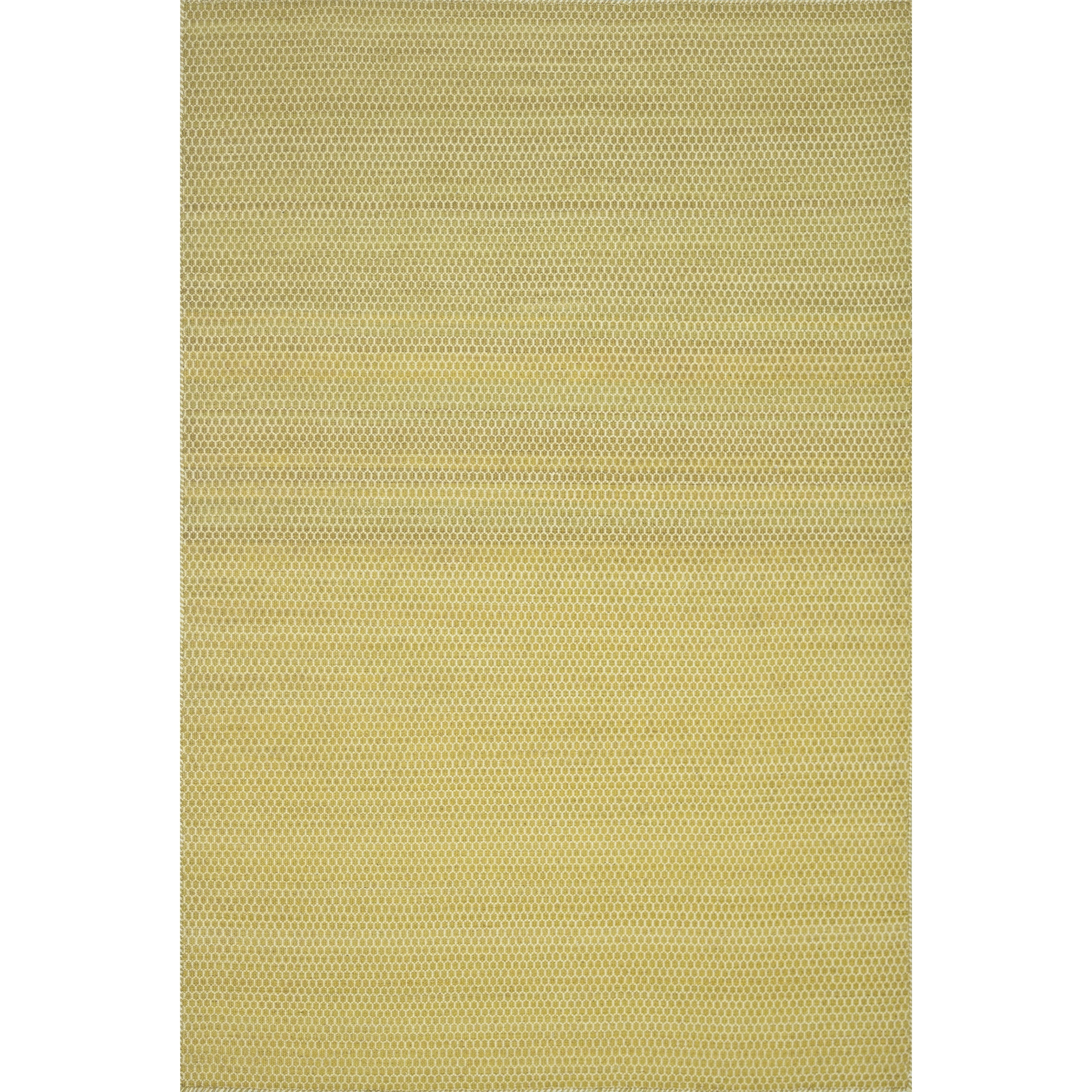 Hand woven Poplin Citron Wool/ Cotton Rug (36 X 56)