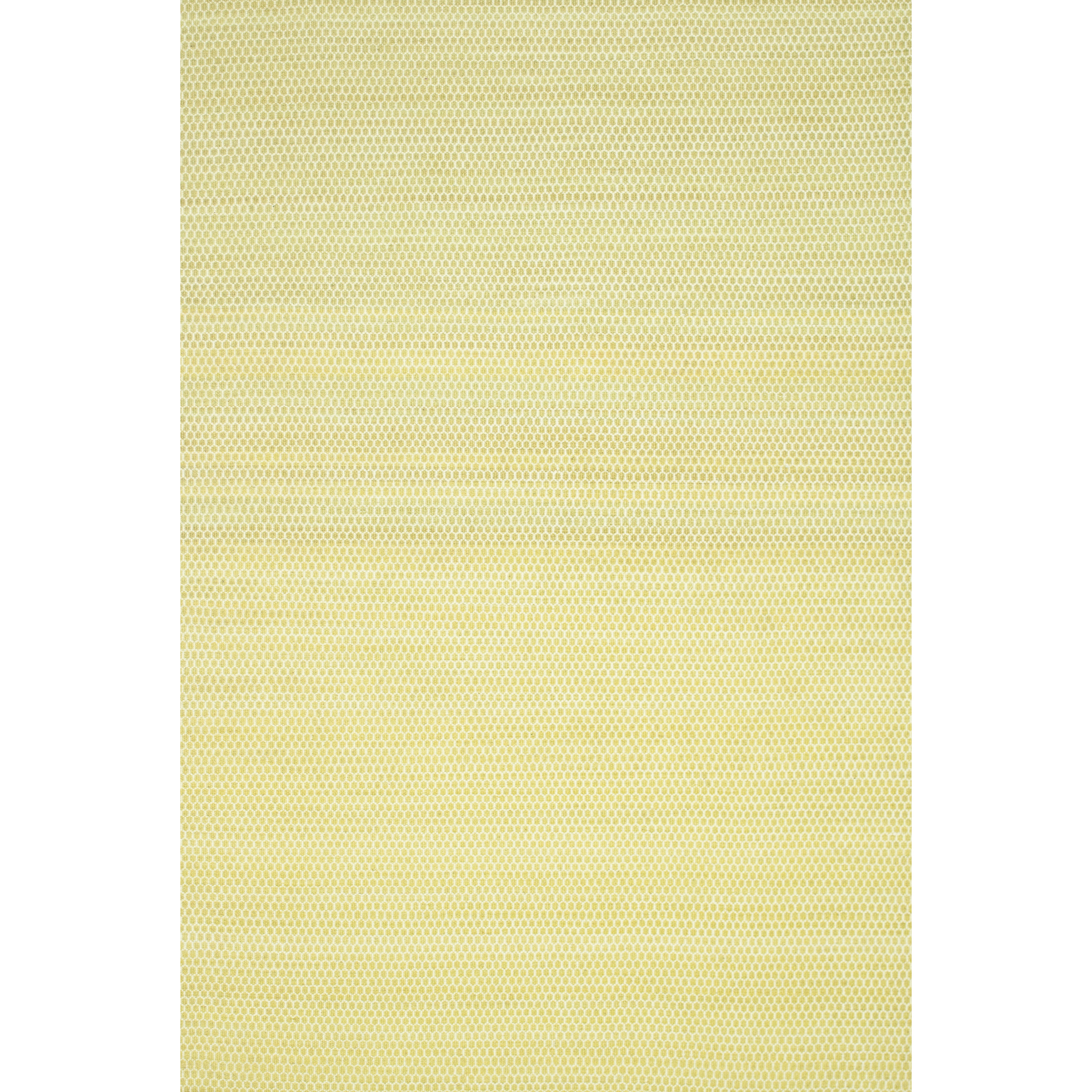 Hand woven Poplin Citron Wool/ Cotton Rug (50 X 76)