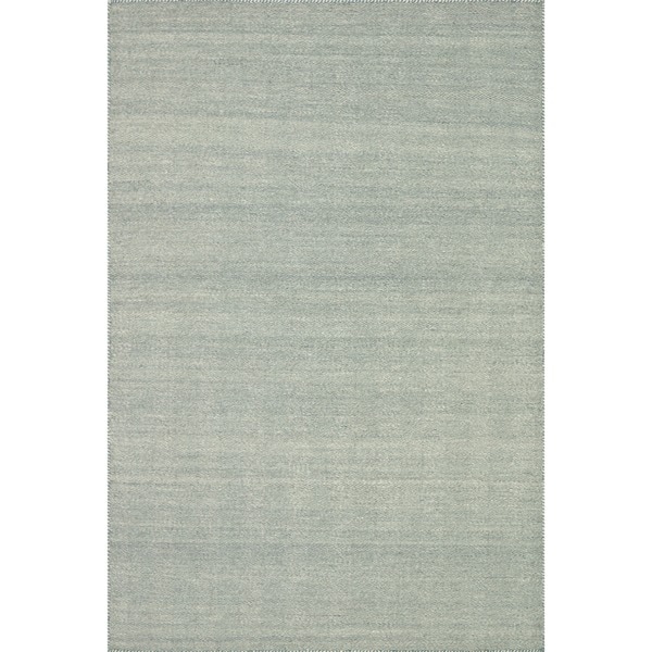 Hand-woven Poplin Aqua Wool/ Cotton Rug (2'3 x 3'9) - 2'3" x 3'9"