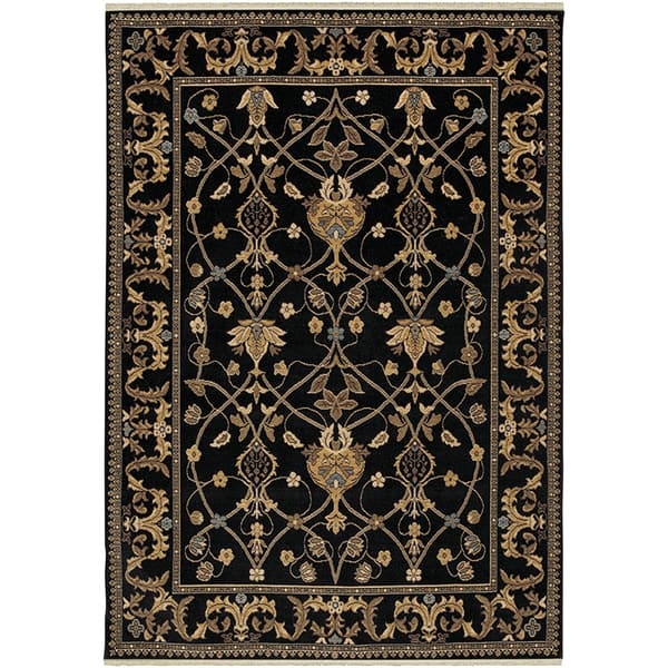 Karastan English Manor William Morris Black Rug (5'7 x 7'11) 5'7 x 7