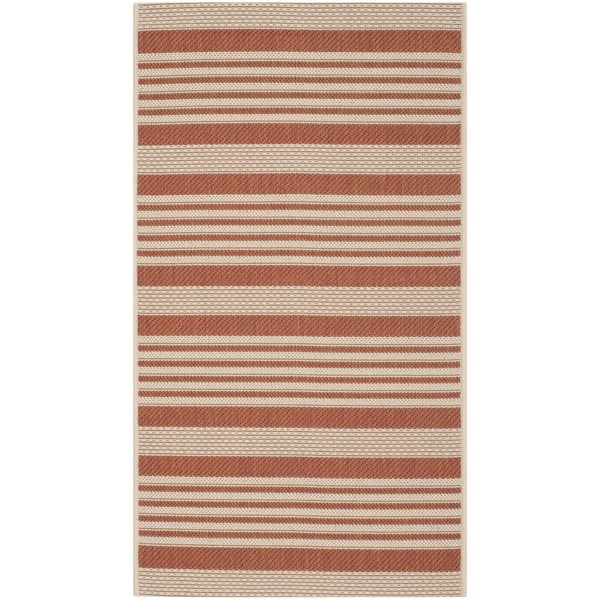 Safavieh Courtyard Terracotta/ Beige Indoor/ Outdoor Area Rug (27 x 5