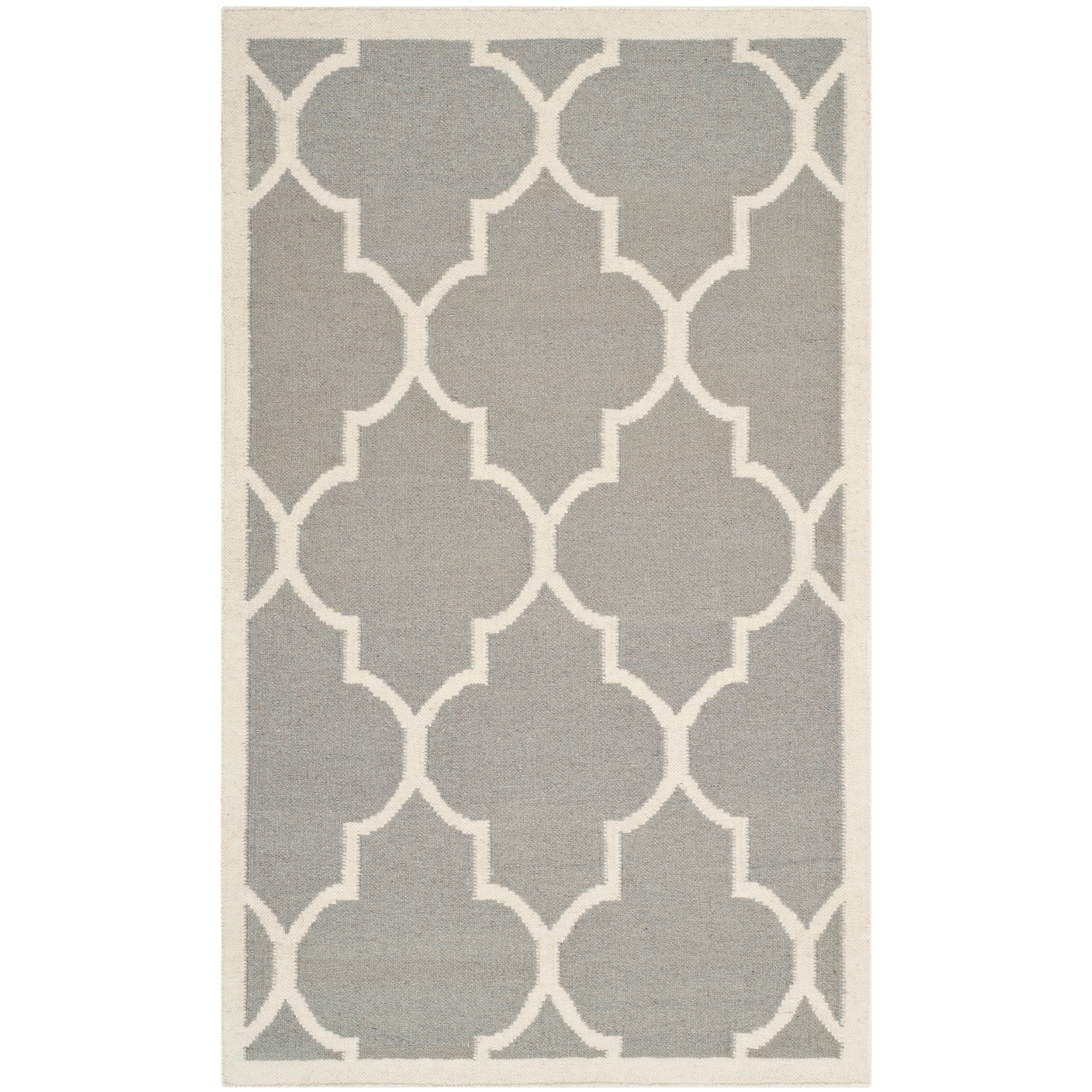 Safavieh Handwoven Moroccan Dhurrie Gray Wool Area Rug (3 X 5)