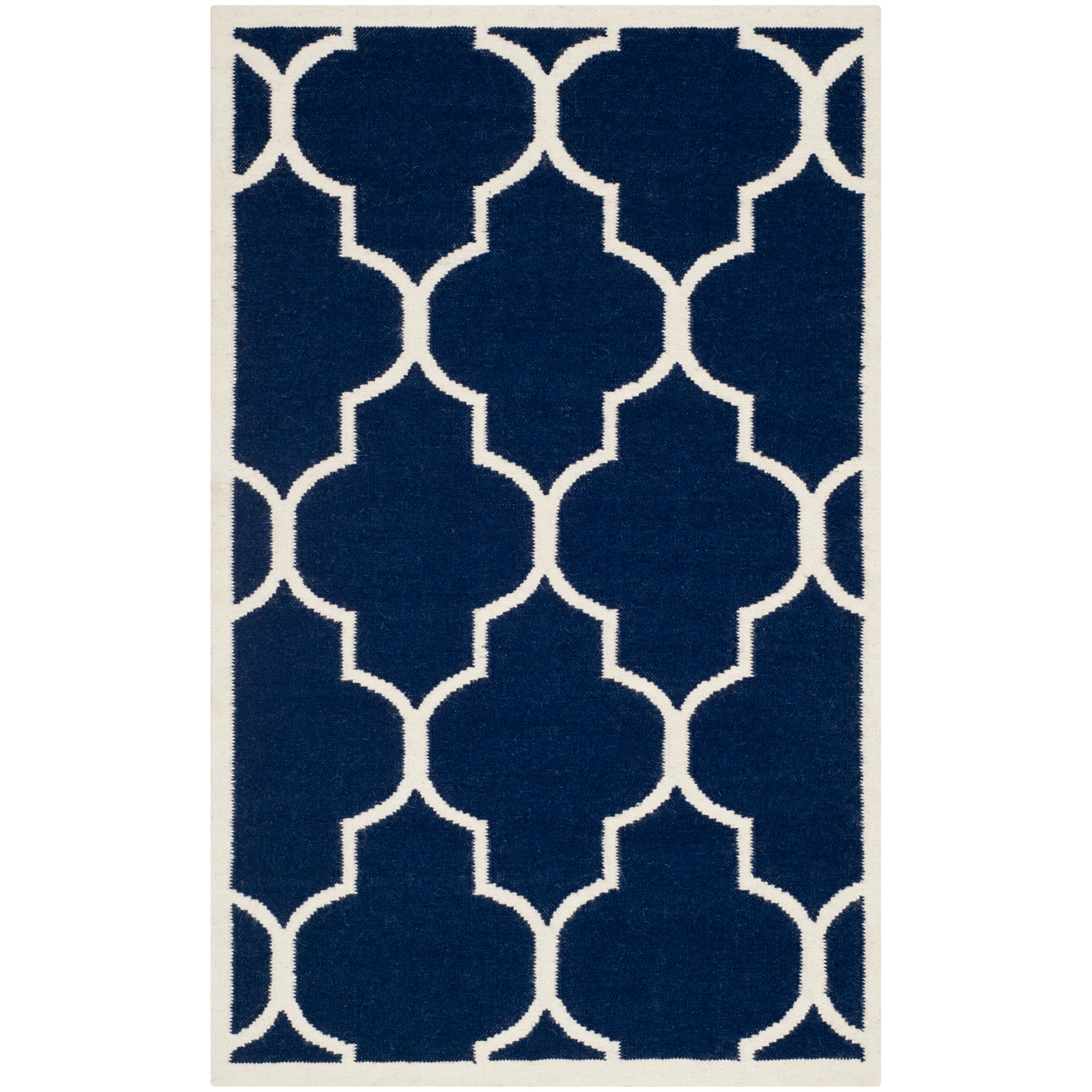 Safavieh Handwoven Moroccan Dhurrie Navy Wool Area Rug (3 X 5)