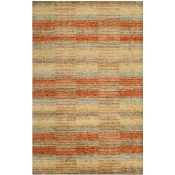 Hand knotted Himalayan Southwest Multi colored Wool Rug (3' x 5') Safavieh 3x5   4x6 Rugs