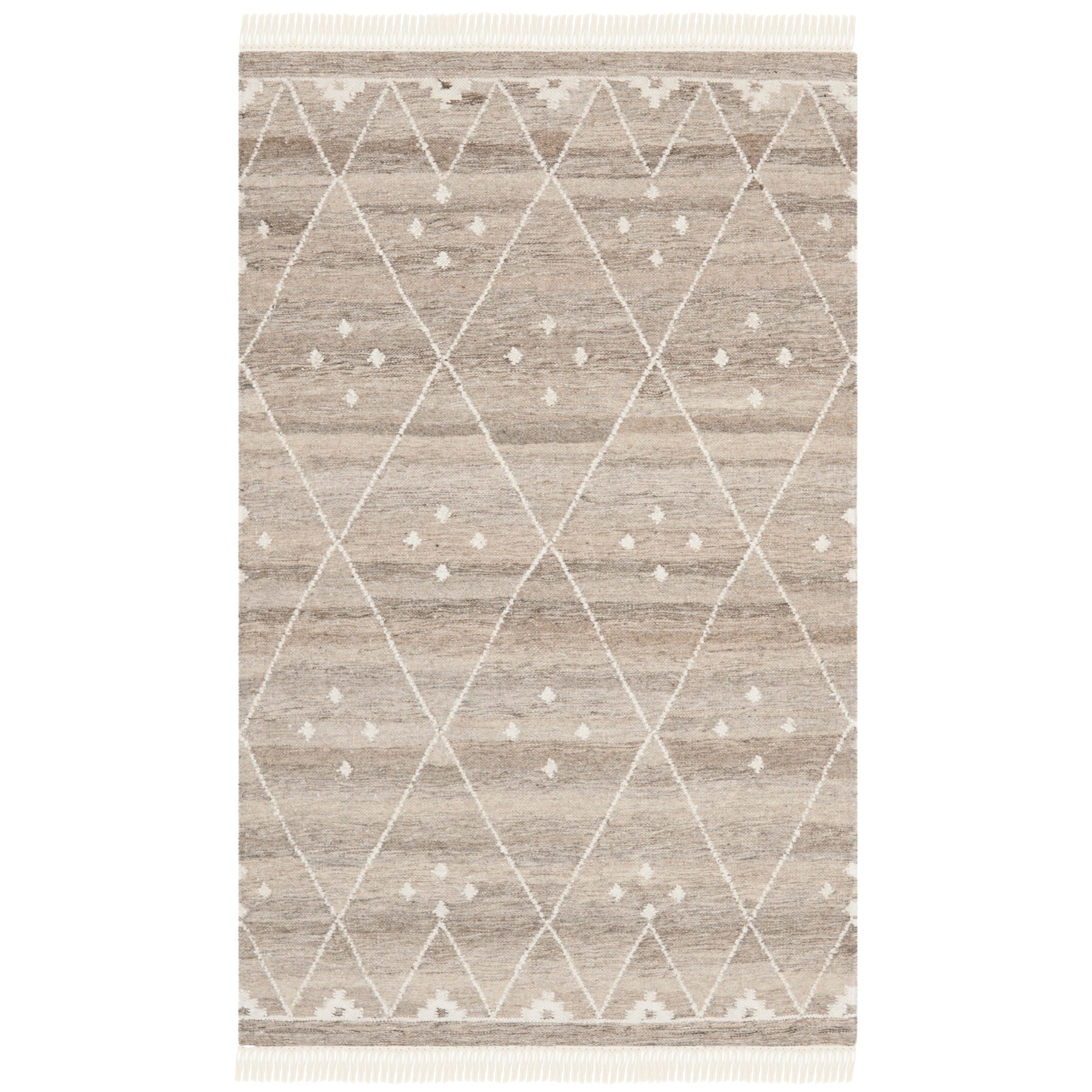Safavieh Hand woven Natural Kilim Natural/ Ivory Wool Rug (26 X 4)