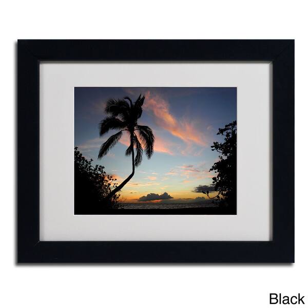 Pierre Leclerc 'Tropical Sunset' Framed Matted Art - Overstock - 8260370