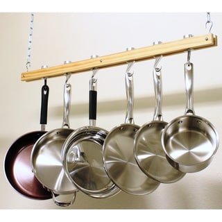 Shop Cooks Standard Single Bar Wooden 36 Inch Ceiling Mount Pot