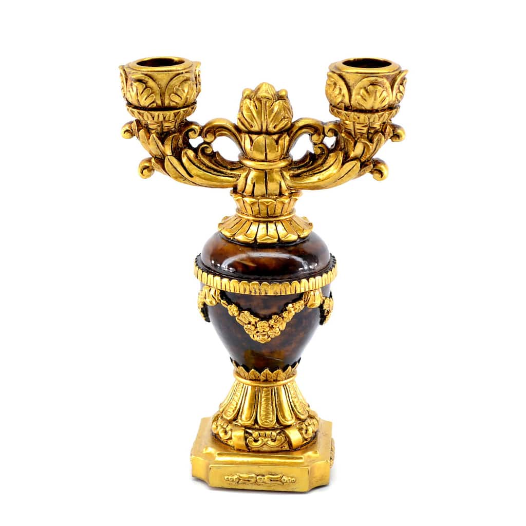 7.5x5-inch Gold Candle Holder