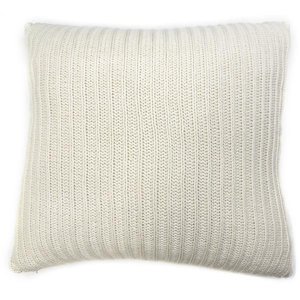 Samson Natural Knitted Euro Sham Cottage Home Throw Pillows