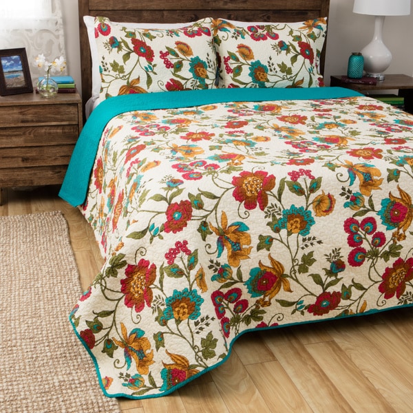 Shop Greenland Home Fashions Clearwater 3-piece Quilt Set - Free ...
