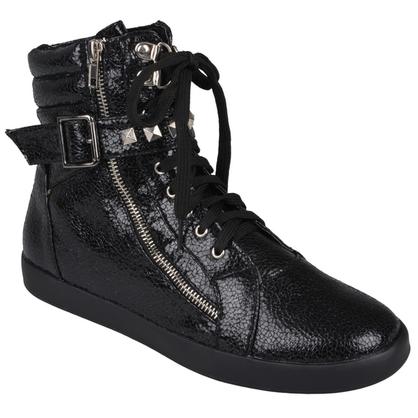 Journee Collection Women's 'Alexa' Lace up High Top Sneakers Journee Collection Sneakers