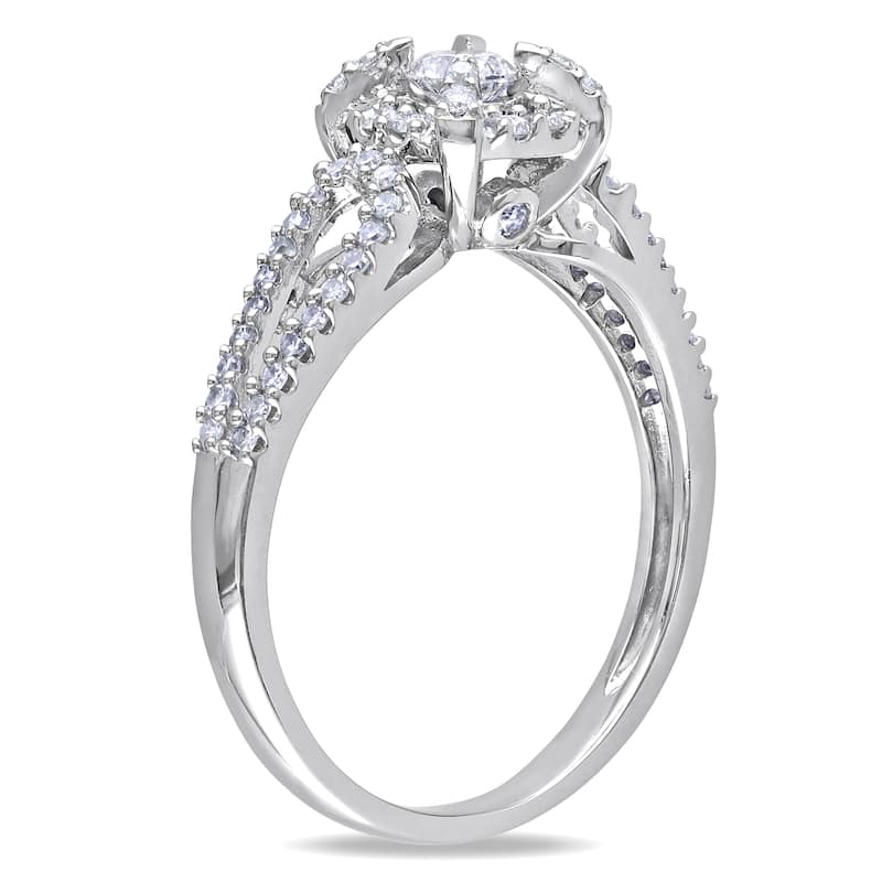 Miadora 14k White Gold 1/2ct TDW Diamond Ring