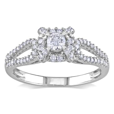 Miadora 14k White Gold 1/2ct TDW Diamond Ring