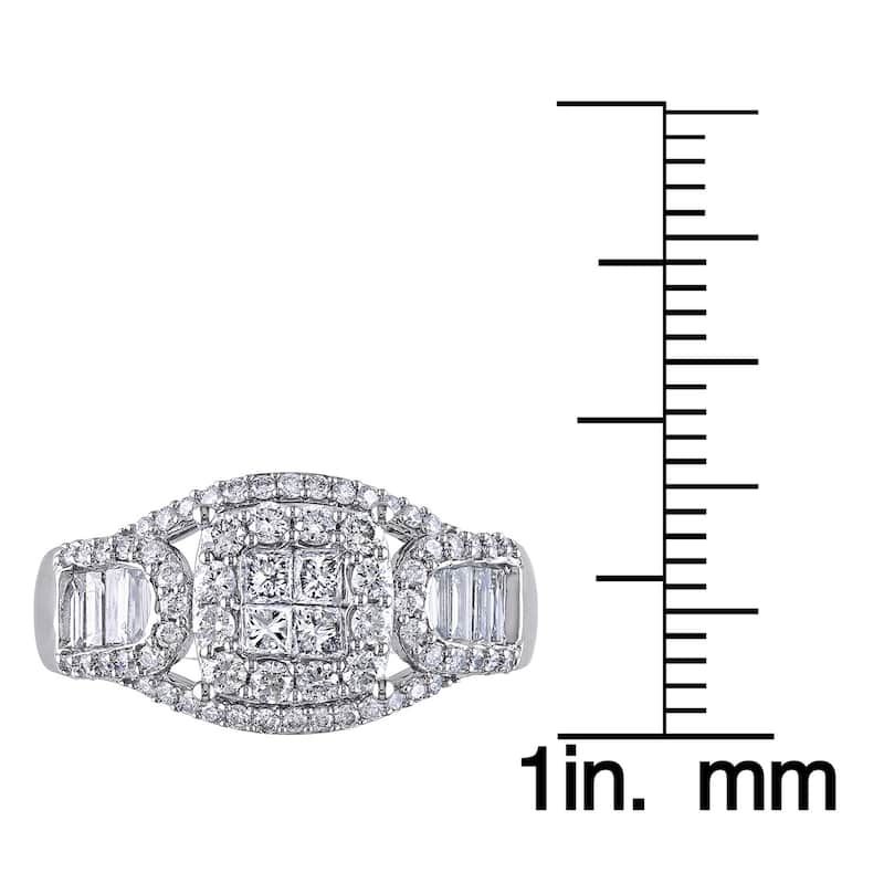 Miadora Signature Collection 14k White Gold 1 1/10ct TDW Certified Diamond Ring