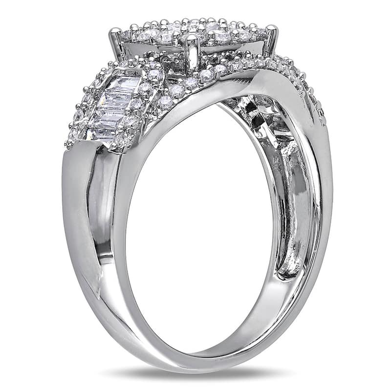 Miadora Signature Collection 14k White Gold 1 1/10ct TDW Certified Diamond Ring