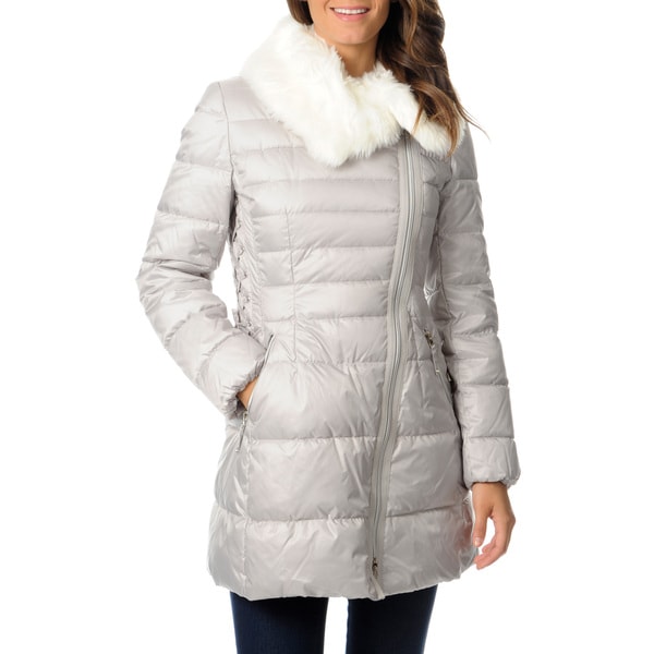 women's asymmetrical puffer coat