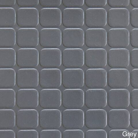 Rubber-Cal Block-Grip Rubber Flooring Rolls - 2mm thick x 4ft. Wide Rubber Rolls 3 Colors Available in 17 Lengths - 48 x 72