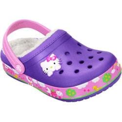 Girls' Crocs Crocband? Hello Kitty Fair Lined Clog Neon Purple Crocs Slip ons