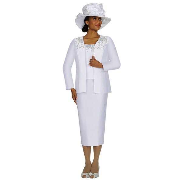 white plus size suits