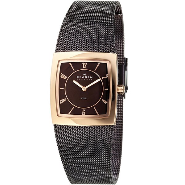 Skagen Women's Designer 563XSRM Brown Stainless-Steel Quartz Watch with ...