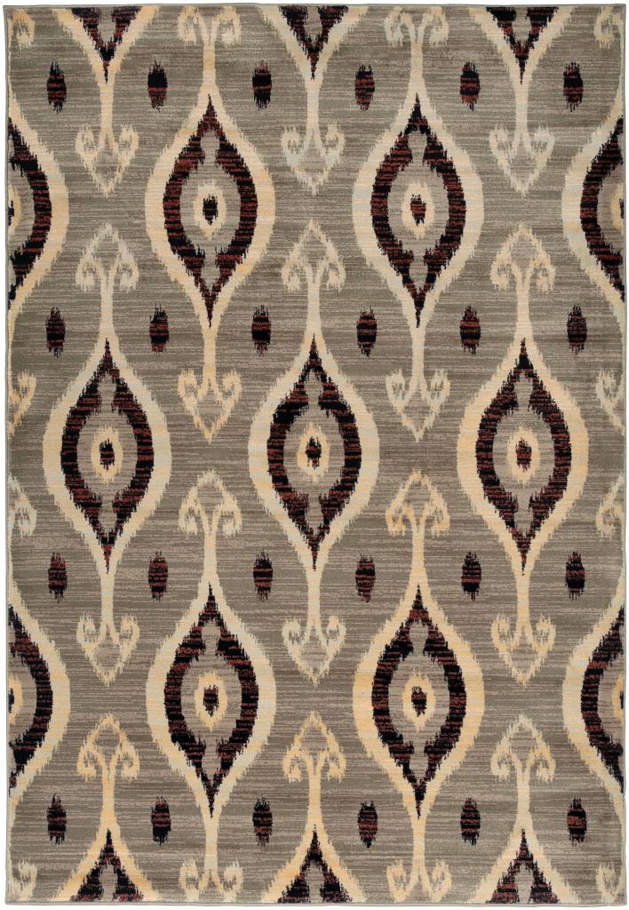 Power loomed Handicraft Imports Gibraltar Abstract pattern Beige 100 percent Heat set Polypropylene Area Rug (67 X 96)