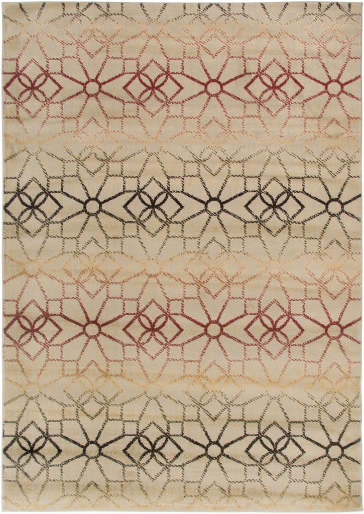 Power loomed Handicraft Imports Gibraltar Abstract pattern Beige 100 percent Heat set Polypropylene Area Rug (53 X 77)