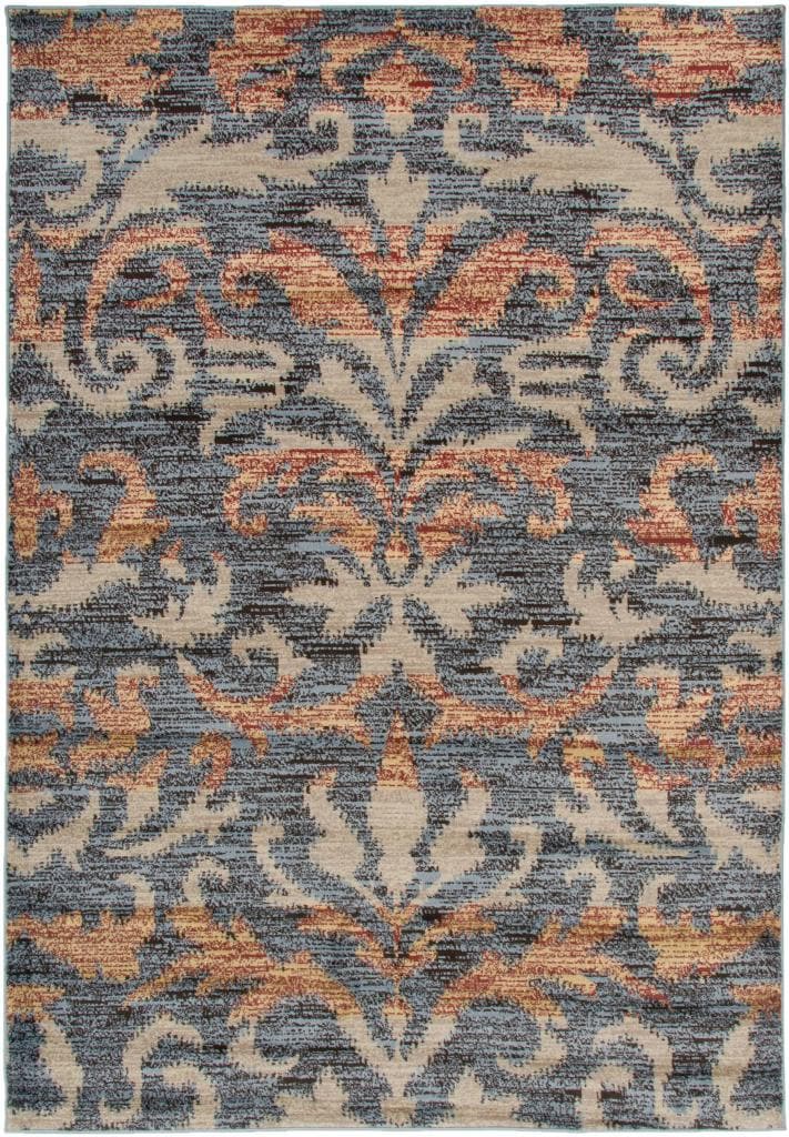 Power loomed Handicraft Imports Gibraltar Gray 100 percent Heat set Polypropylene Abstract Area Rug (53 X 77)