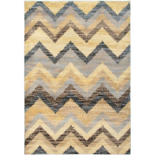 Rizzy Home Bay Side Collection Power-loomed Accent Rug (6'7 x 9'6) - 6'7" x 9'6"