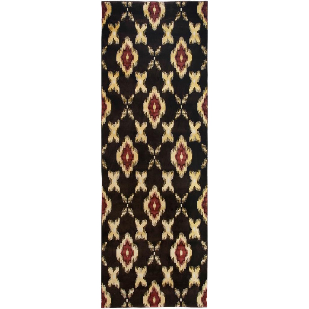 Gibraltar Brown Abstract Runner Rug (23 X 77)