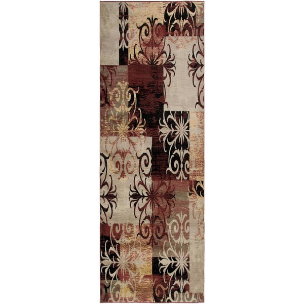 Gibraltar Floral pattern Multicolored Runner Rug (23 x 77