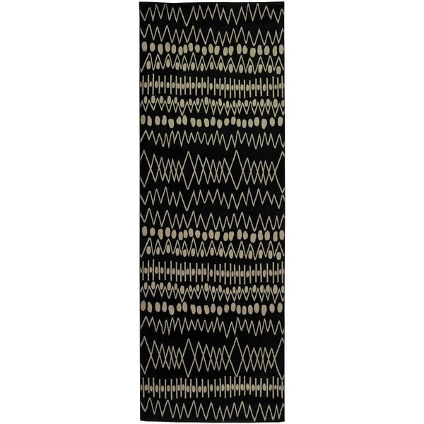 Rizzy Home Bay Side Collection Power loomed Accent Rug (23 x 77