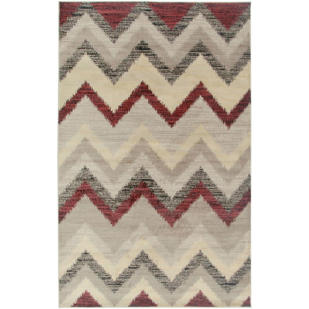 Gibraltar Beige Abstract Area Rug (33 X 53)