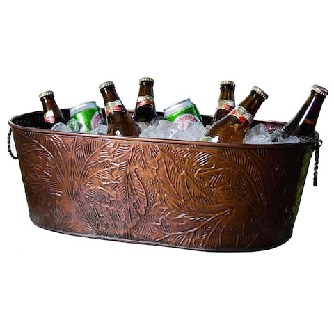 Copper Leaf Obong Tub - 21x12x8"